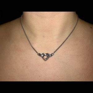 *Heart Knot Necklace* slightly worn